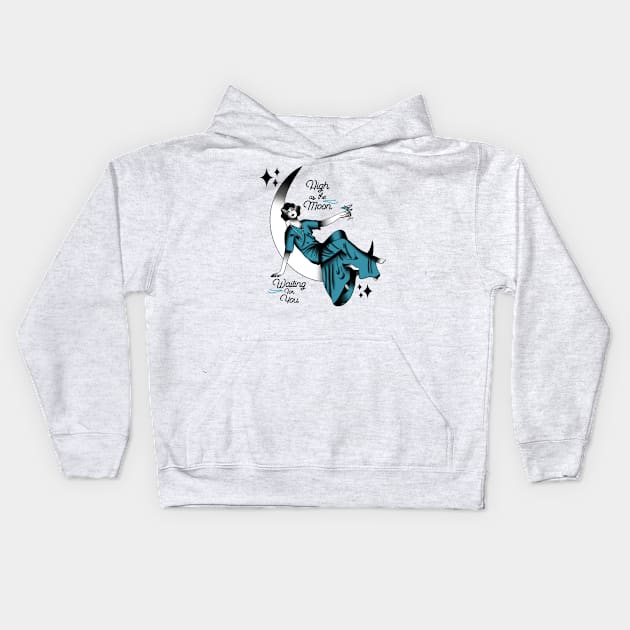 High as the moon Kids Hoodie by HEcreative